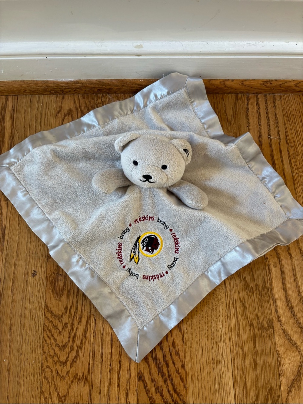 Baby Fanatic Washington Redskins NFL Teddy Bear Lovey Security Blanket Satin
